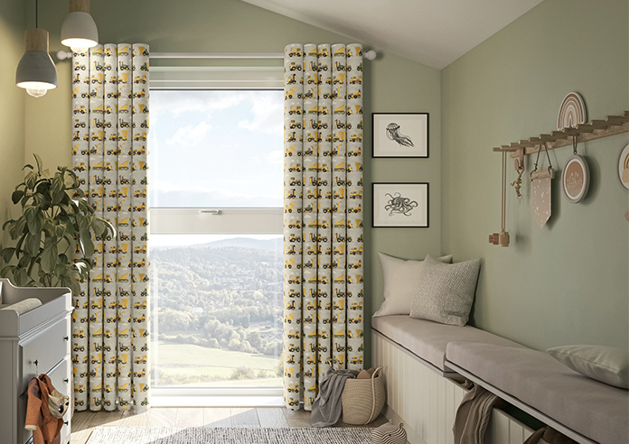 Construction Crew, Tarmac - Made to Measure Curtains - Image 3